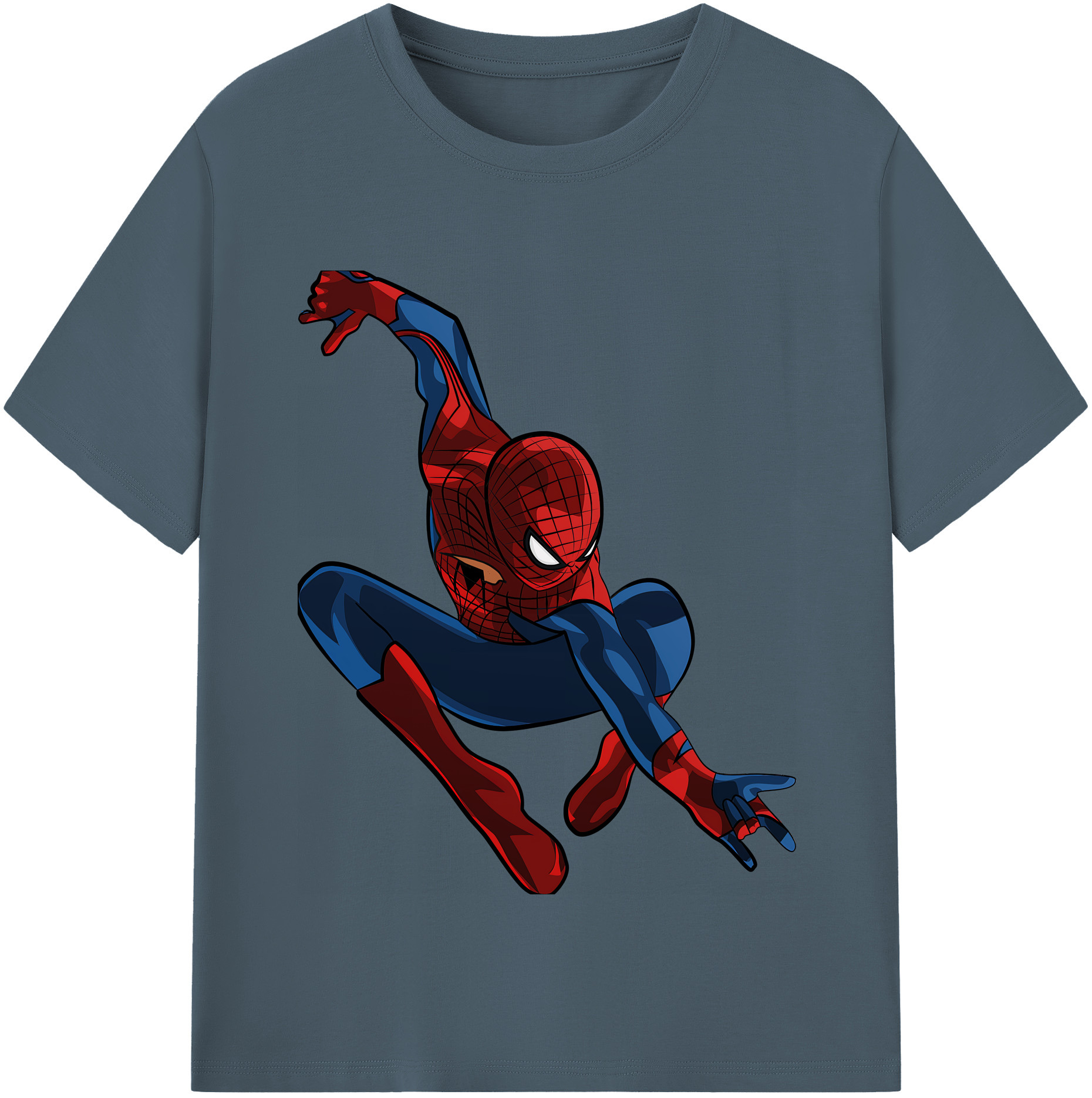 （画像用） Spider Man スパイダーマン 綿100％半袖Tシャツ（フロントプリント）